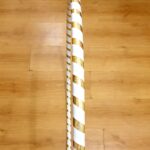 חישוק מתחילים עבה: זהב נצנץ- לבן